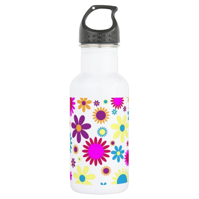 Bouteille D'eau Fleurs de bonheur (Devant)