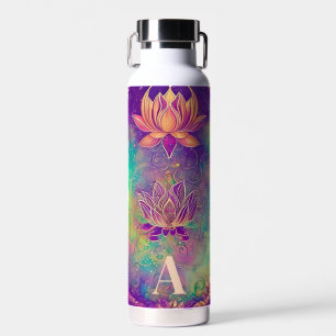 Bouteille D'eau Fleurs de Lotus colorées personnalisées