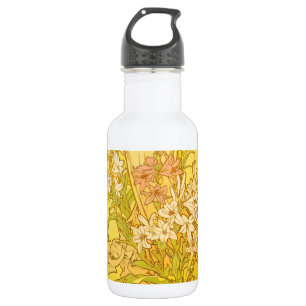 Bouteille D'eau Fleurs de lys Art nouveau d'Alphonse Mucha