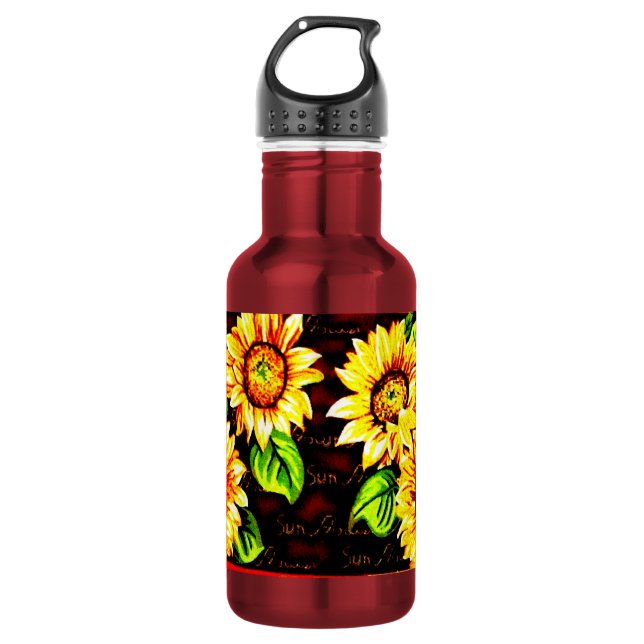 Bouteille D'eau Fleurs de soleil branlantes (Devant)