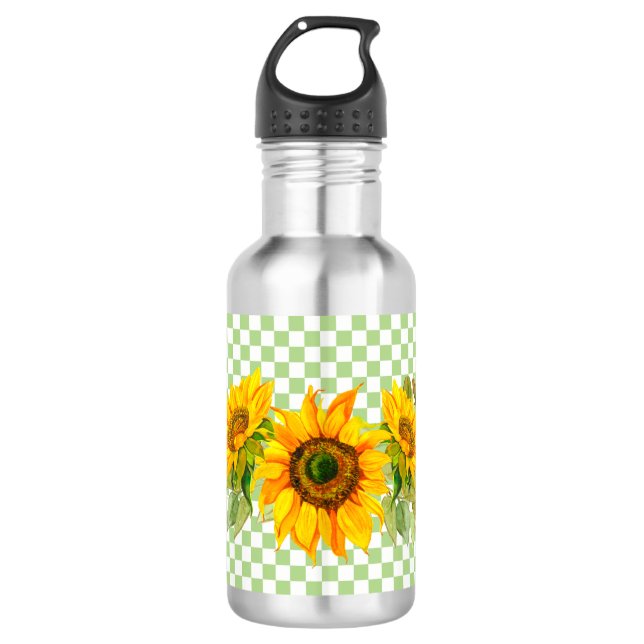 Bouteille D'eau Fleurs de soleil et tableau de bord (Devant)