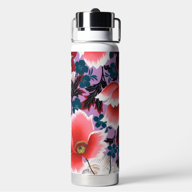 Bouteille D'eau Fleurs, design japonais (Arrière)