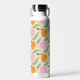 Bouteille D'eau Fleurs printanières rétro