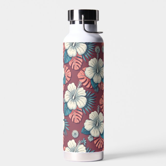 Bouteille D'eau Fleurs tropicales colorées (Gauche)