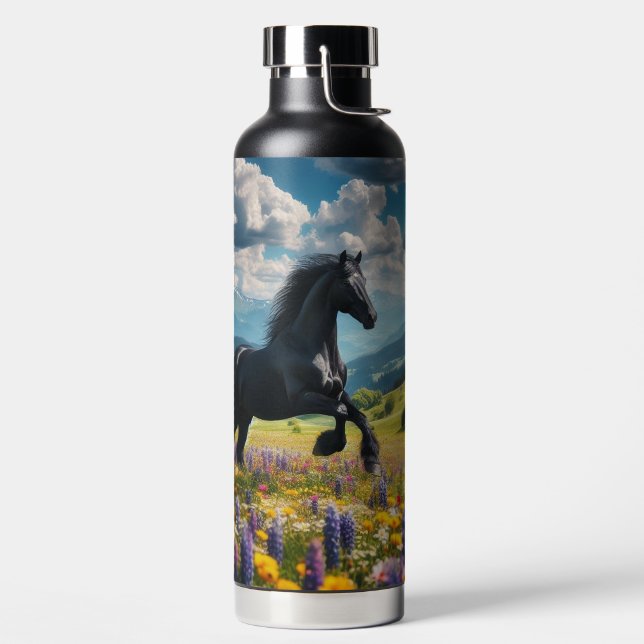 Bouteille D'eau Floral/cheval de printemps/étalon (Droite)