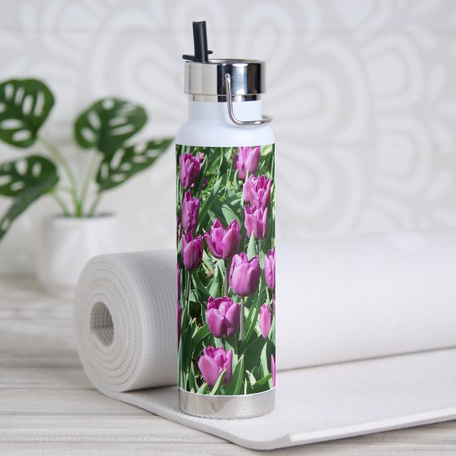 Bouteille D'eau Floral de tulipe pourpre (Yoga)