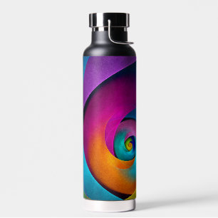 Bouteille D'eau Floral moderne Art Abstrait rose Bleu Motif #17