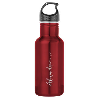 Bouteille d'eau florale élégante personnalisée ave