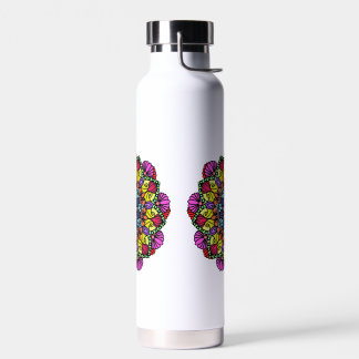 Bouteille d'eau florale Mandala