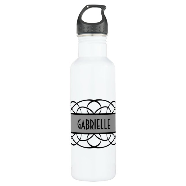 Bouteille D'eau Flourish Gray Deco (Devant)