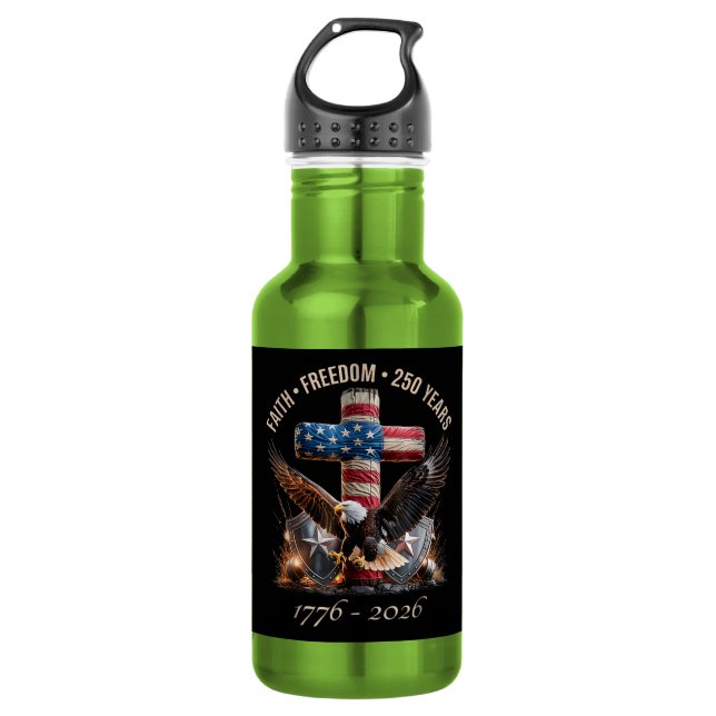 Bouteille D'eau Foi Liberté 250 Ans (Devant)