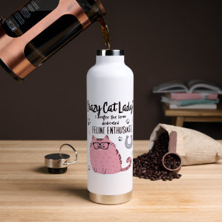 Bouteille D'eau Folle des chats ? Cadeau drôle pour amateur de cha