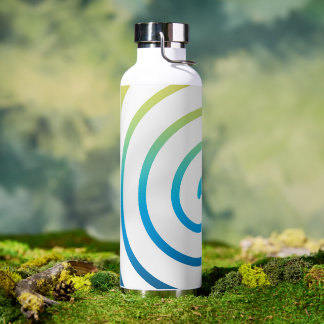 Bouteille D'eau Fond de couleur en spirale Whaite