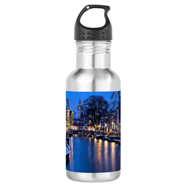Bouteille D'eau Fond d'écran de nuit Amsterdam-67657 (Devant)