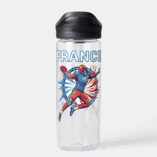 Bouteille D'eau Football Dynamique de France Quarterback Art Patri