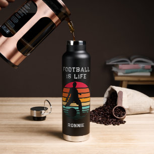 Bouteille D'eau Football Football Soccer Custom Texte & Nom Boys W