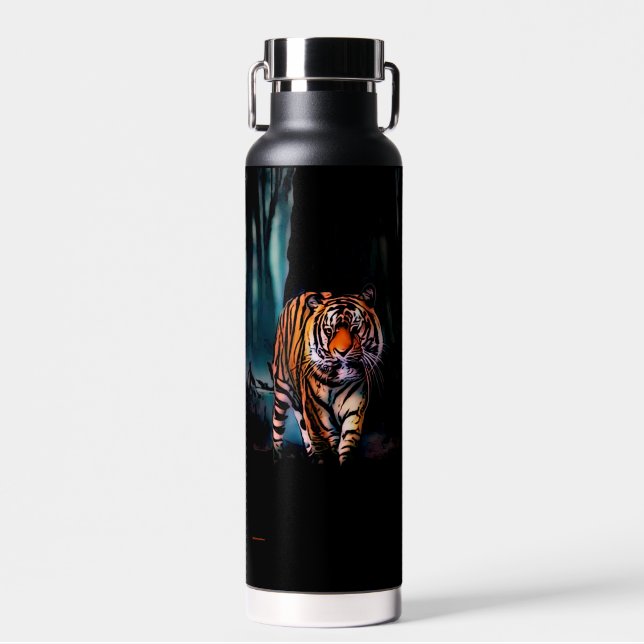Bouteille D'eau Forêt foncée de Tigre brillant (Avant)