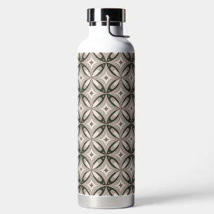 Bouteille D'eau Formes circulaires rétro beige et marron