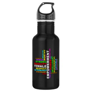 Bouteille D'eau Forte femme Word Cloud