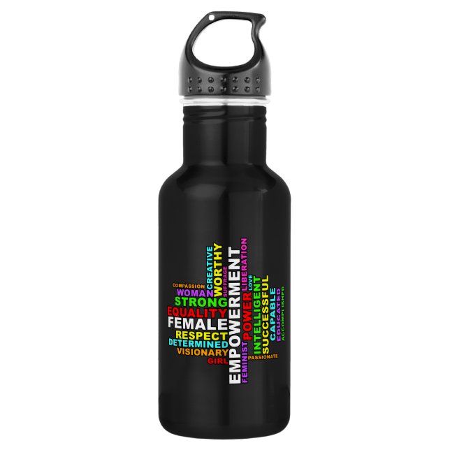 Bouteille D'eau Forte femme Word Cloud (Devant)
