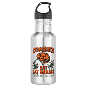 Bouteille D'eau Fourchette Couteau Cerveau Halloween Manger Des Ce