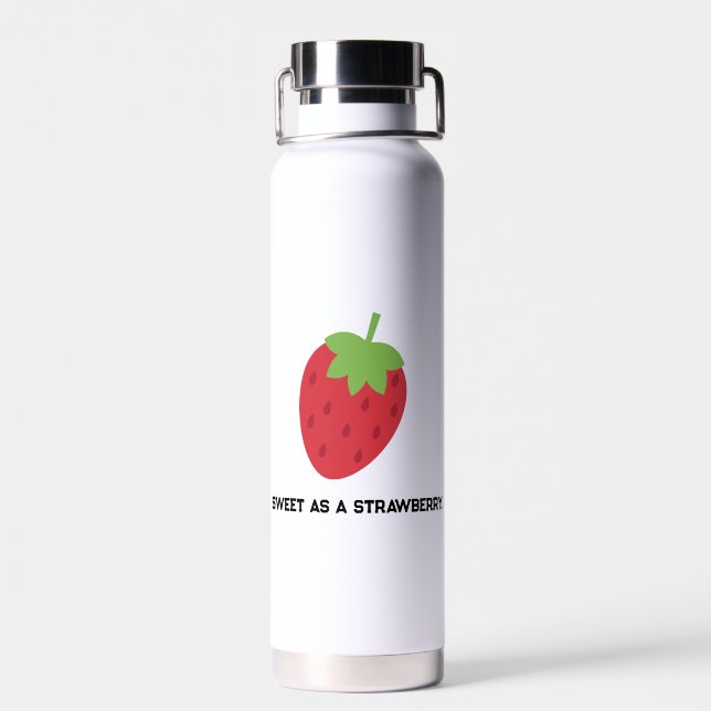 Bouteille d'eau fraise sucrée minimaliste (Arrière)