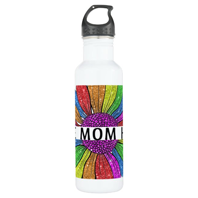 Bouteille D'eau Free Mom Hugs LGBTQIA+ Fierté Support (Devant)