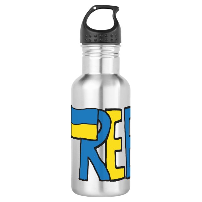 Bouteille D'eau Free Ukraine (Devant)