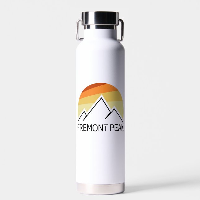 Bouteille D'eau Fremont Peak Wyoming Retro (Avant)