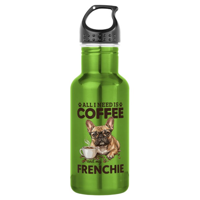Bouteille D'eau French Bulldog Coffee Frenchie Dog (Devant)