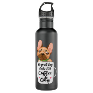 Bouteille D'eau French Bulldog dans une tasse de café maman chien