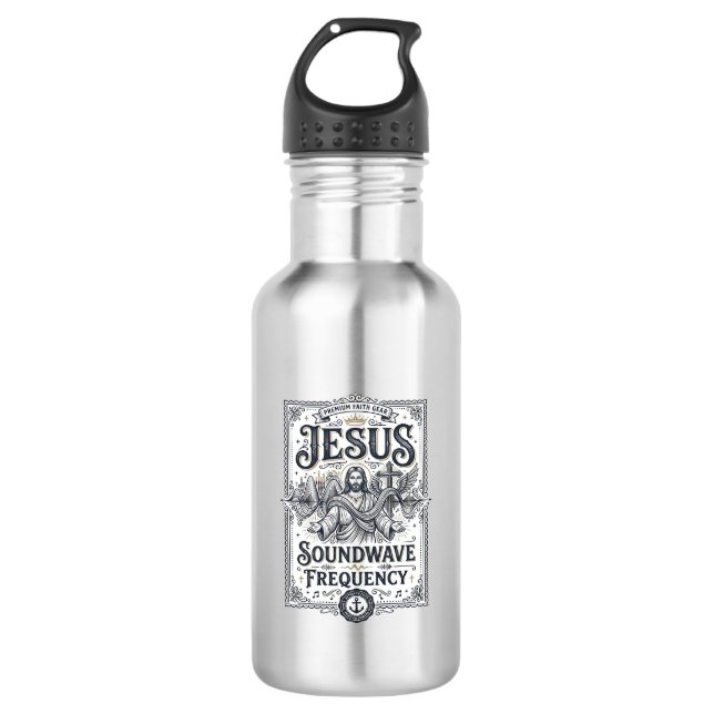 Bouteille D'eau Fréquence d'onde sonore Jésus Fréquence d'onde son (Devant)