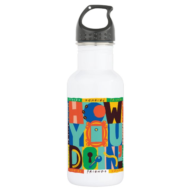 Bouteille D'eau FRIENDS™ | How You Doin' - Graphisme Vif (Devant)