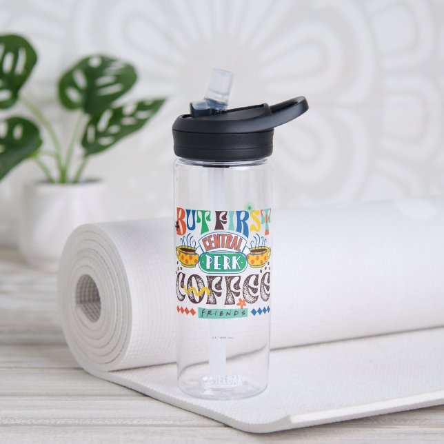 Bouteille D'eau FRIENDS™ | Mais d'abord Café Graphique Vibrant (Yoga)