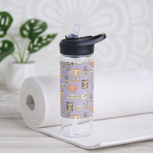 Bouteille D'eau FRIENDS™   Motif d'icône violette
