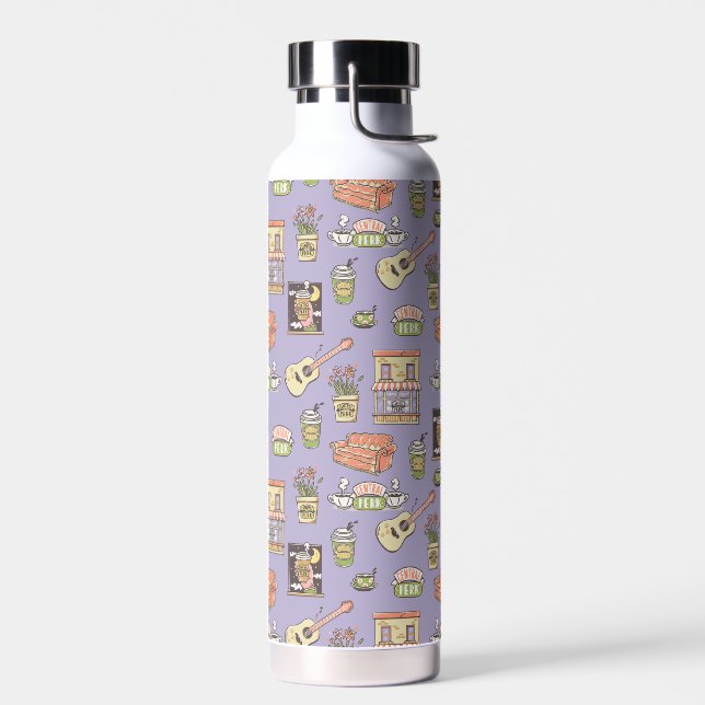 Bouteille D'eau FRIENDS™ | Motif d'icône violette (Gauche)