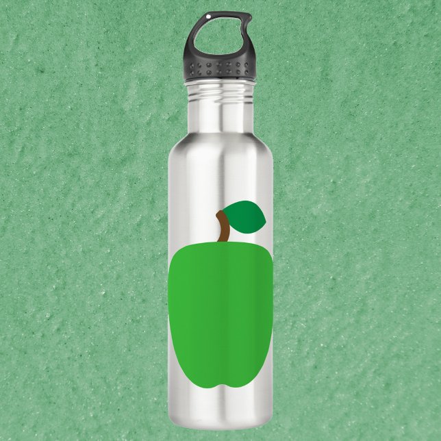 Bouteille D'eau Fruit à la pomme verte (A water bottle with a graphic of a green apple.)