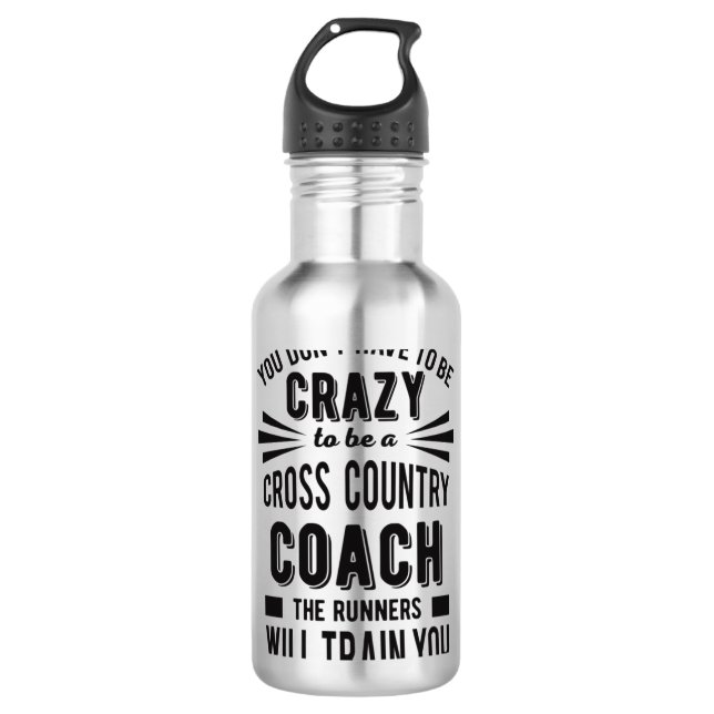 Bouteille D'eau Funky Cross Country Coach Crazy (Devant)