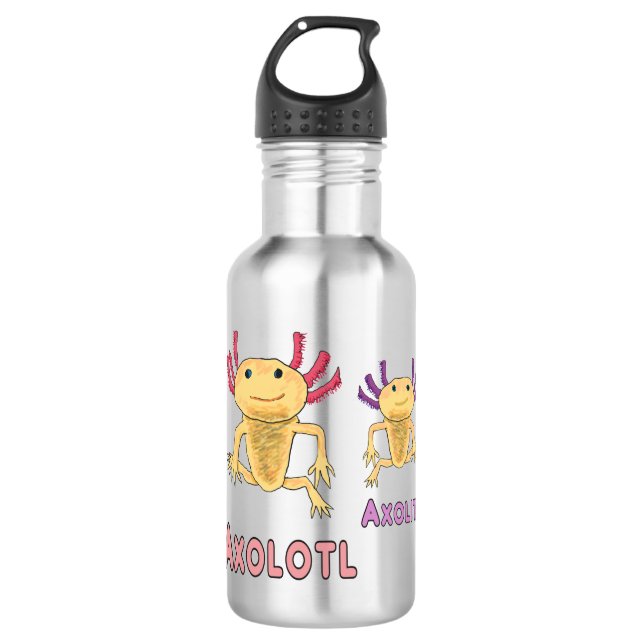Bouteille D'eau Funny Axolotl Axolitl Pun (Devant)