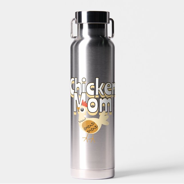 Bouteille D'eau Funny Chicken Maman personnalisée (Avant)
