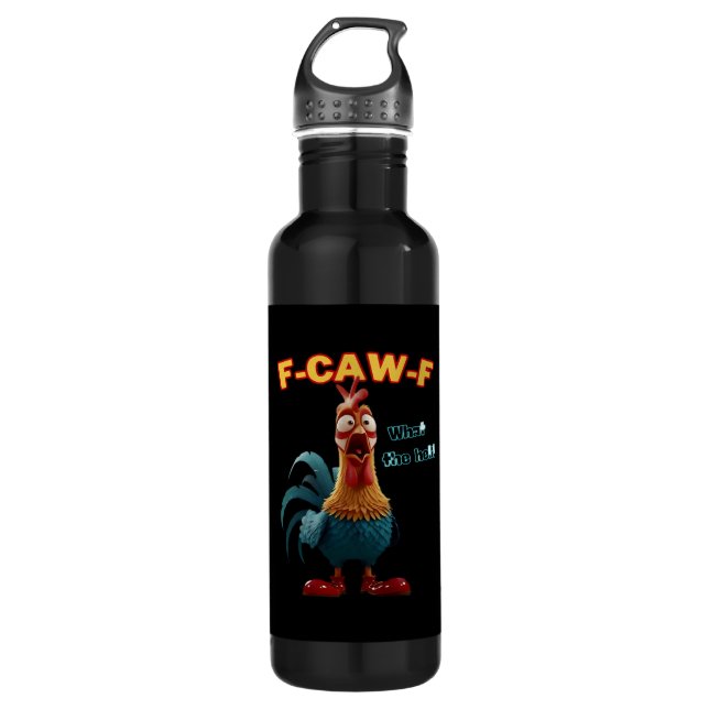 Bouteille D'eau Funny Crow F-Caw-F Humor Gothic (Devant)