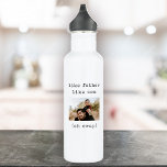 Bouteille D'eau Funny Fathers Day Like Father Like Son Photo<br><div class="desc">Sip & laugh! Our funny Father's Day stainless steel water bottle,  with a typewriter-style twist. Like father,  like son - celebrate the humor in every sip! ☕😄 #DadJokes #FatherSonBond</div>