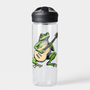 Bouteille D'eau Funny Frog Jouer de la guitare Personnalisée