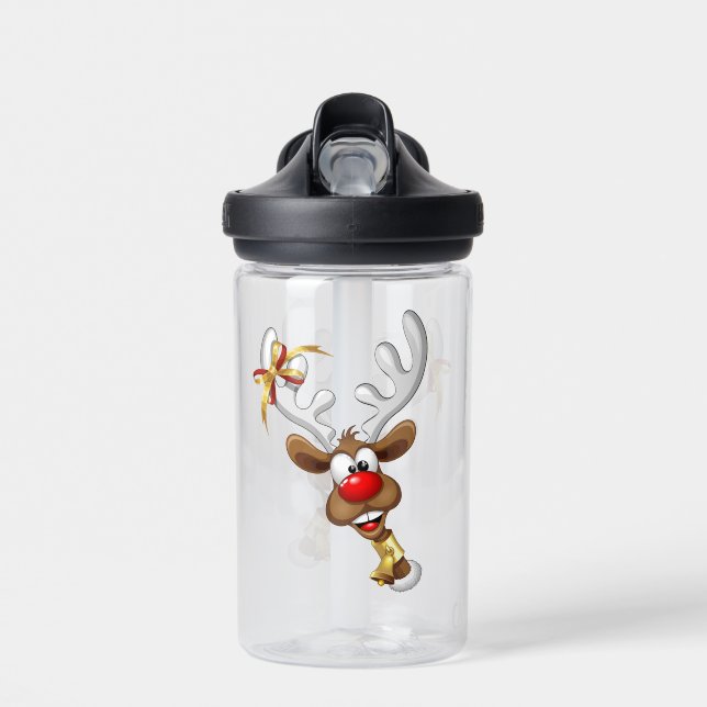 Bouteille D'eau Funny Reindeer Peeking Christmas Meme  (Avant)