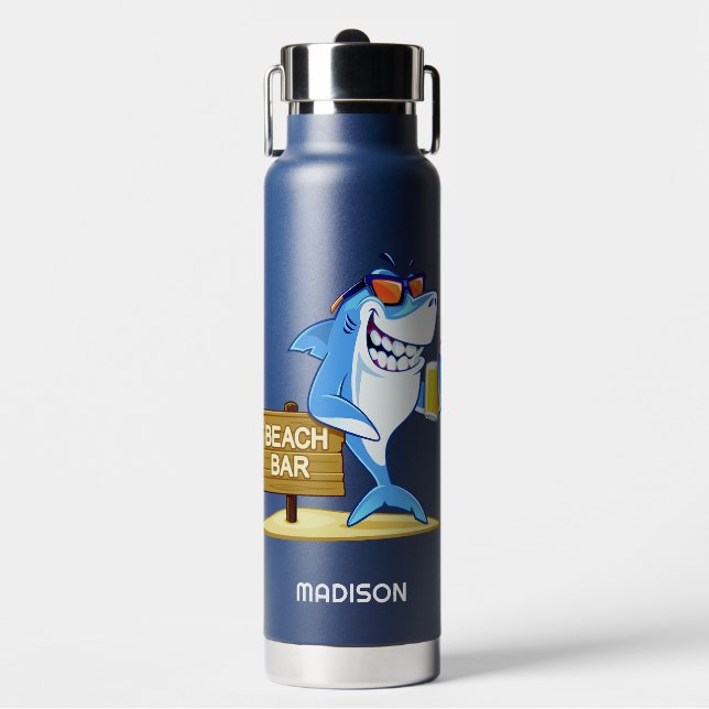 Bouteille D'eau Funny Shark nom personnalisé (Salle de sport)