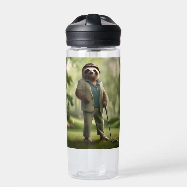 Bouteille D'eau Funny Sloth Golf Player, (Extérieur)