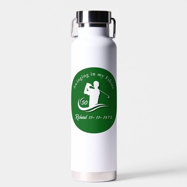Bouteille D'eau Funny Swinging In My Fifties Modern Golf Player (Avant)