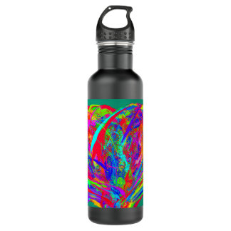 Bouteille D'eau Furry Rainbow Colored Flower Water Bottle