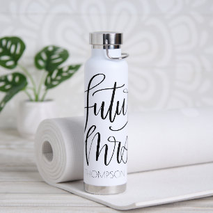 Bouteille D'eau Futur Mme Texte Design Coeur rouge