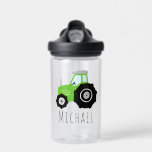 Bouteille D'eau Garçon de transport vert Tracteur école pour enfan<br><div class="desc">Ce design de bouteille d'eau pour enfants mignonne et cool est doté d'un dessin animé de tracteur vert coloré et peut être personnalisé avec le nom de votre garçon. Parfait pour les enfants amateurs de tracteur ou de ferme, idéal pour les enfants d'âge préscolaire, de jardin d'enfants ou un cadeau...</div>